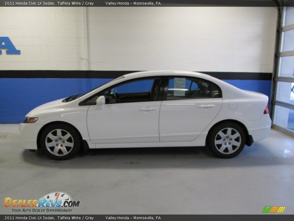 2011 Honda Civic LX Sedan Taffeta White / Gray Photo #2