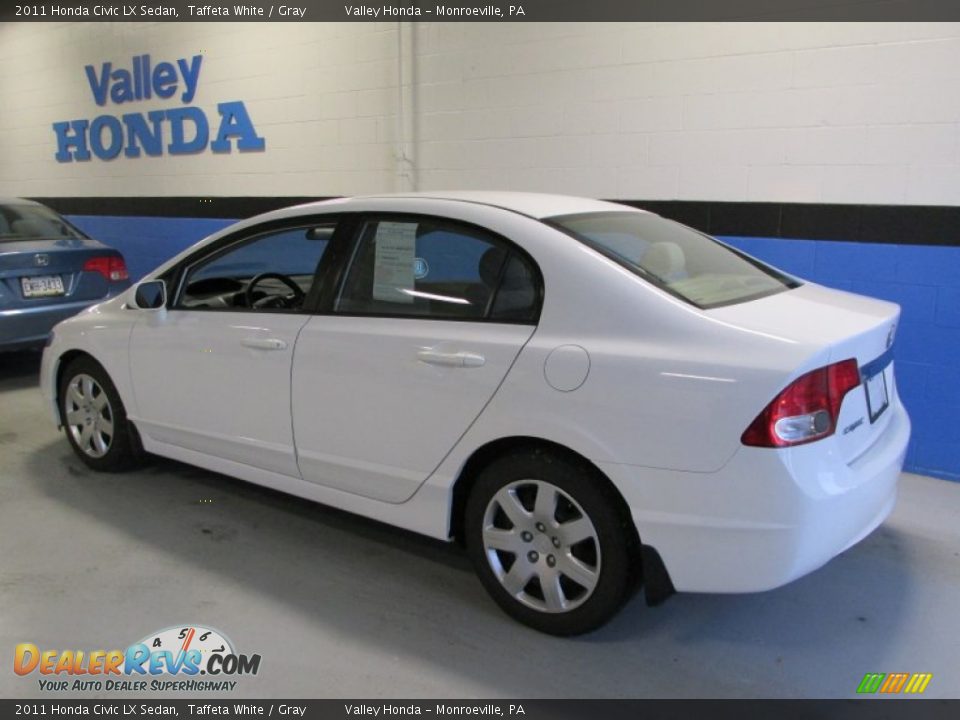 2011 Honda Civic LX Sedan Taffeta White / Gray Photo #3