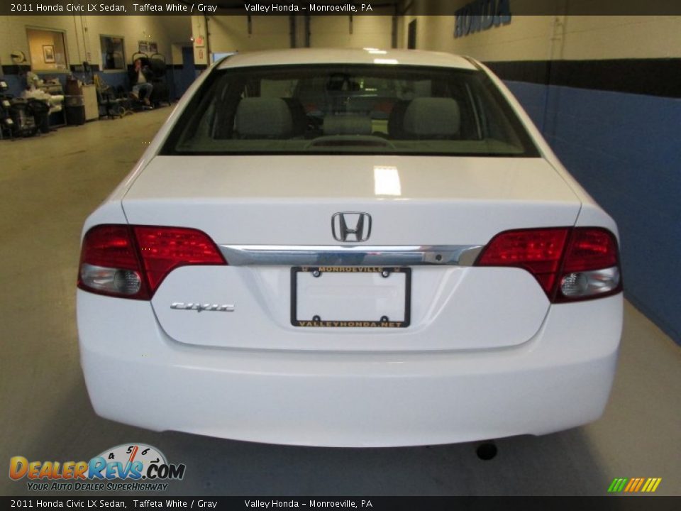 2011 Honda Civic LX Sedan Taffeta White / Gray Photo #4