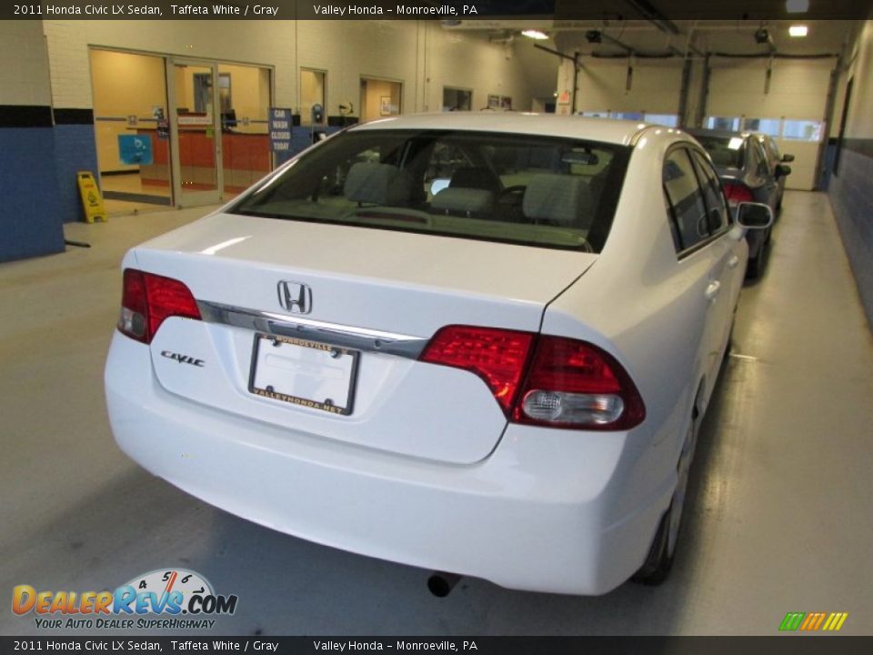 2011 Honda Civic LX Sedan Taffeta White / Gray Photo #5