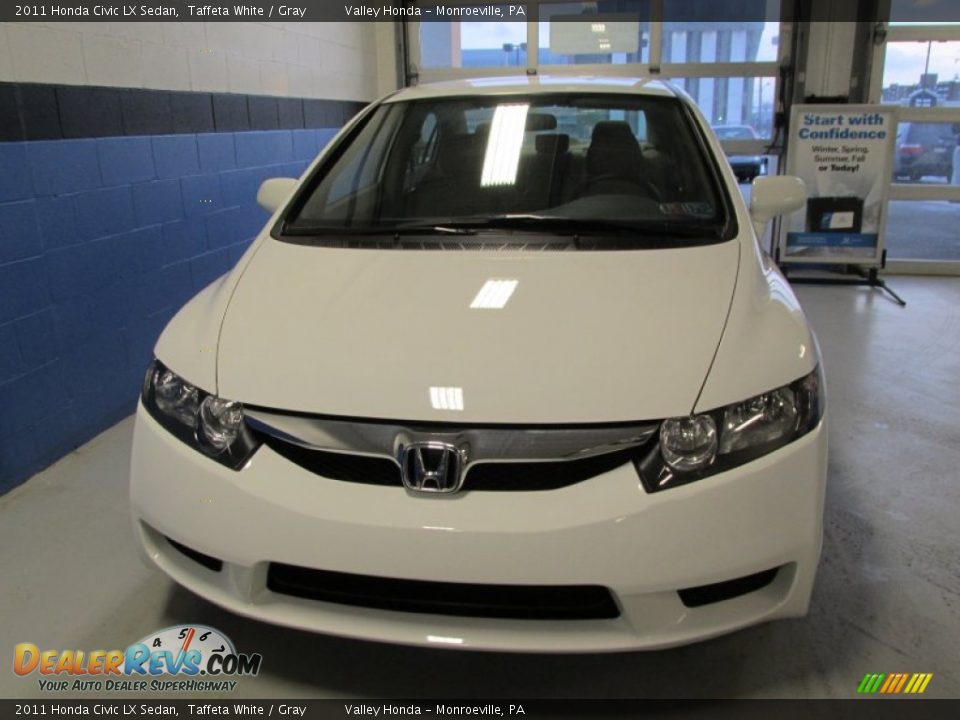 2011 Honda Civic LX Sedan Taffeta White / Gray Photo #7