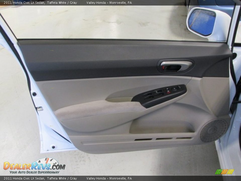 2011 Honda Civic LX Sedan Taffeta White / Gray Photo #8