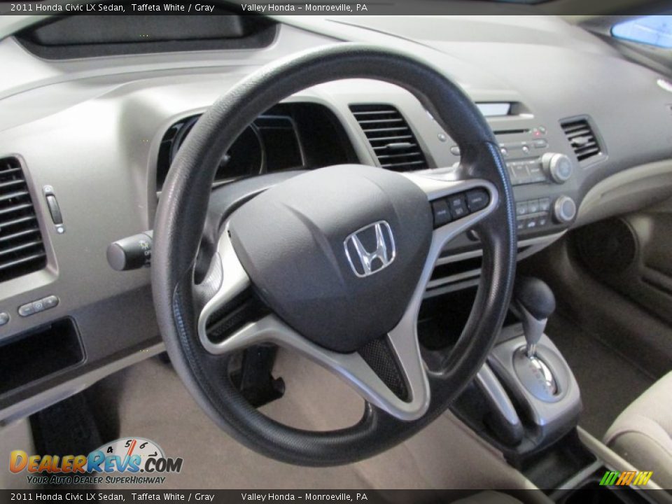 2011 Honda Civic LX Sedan Taffeta White / Gray Photo #11