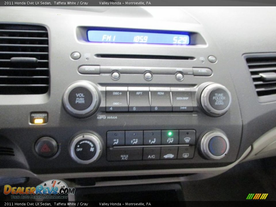 2011 Honda Civic LX Sedan Taffeta White / Gray Photo #12