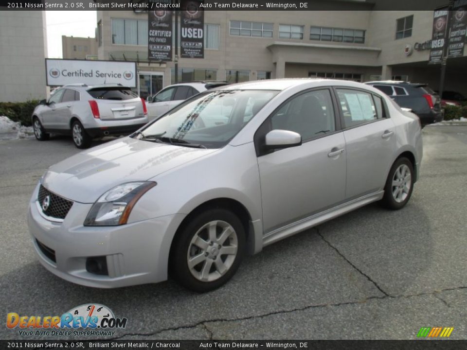 2011 Nissan Sentra 2.0 SR Brilliant Silver Metallic / Charcoal Photo #2