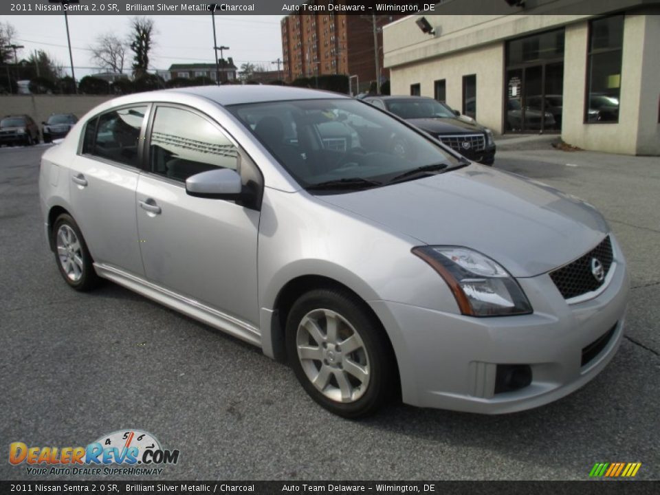 2011 Nissan Sentra 2.0 SR Brilliant Silver Metallic / Charcoal Photo #4