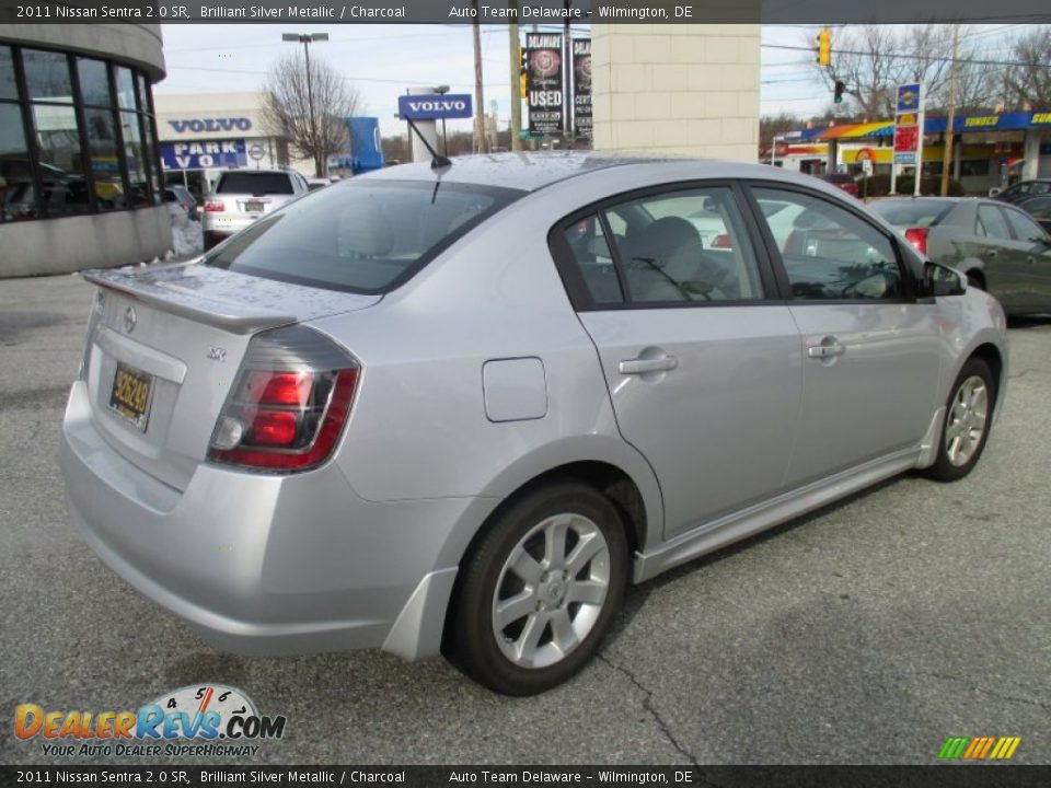 2011 Nissan Sentra 2.0 SR Brilliant Silver Metallic / Charcoal Photo #5