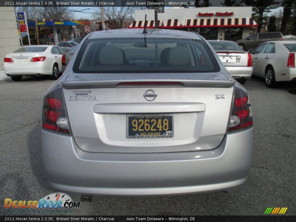2011 Nissan Sentra 2.0 SR Brilliant Silver Metallic / Charcoal Photo #6