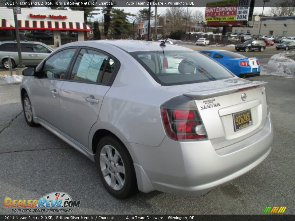 2011 Nissan Sentra 2.0 SR Brilliant Silver Metallic / Charcoal Photo #7