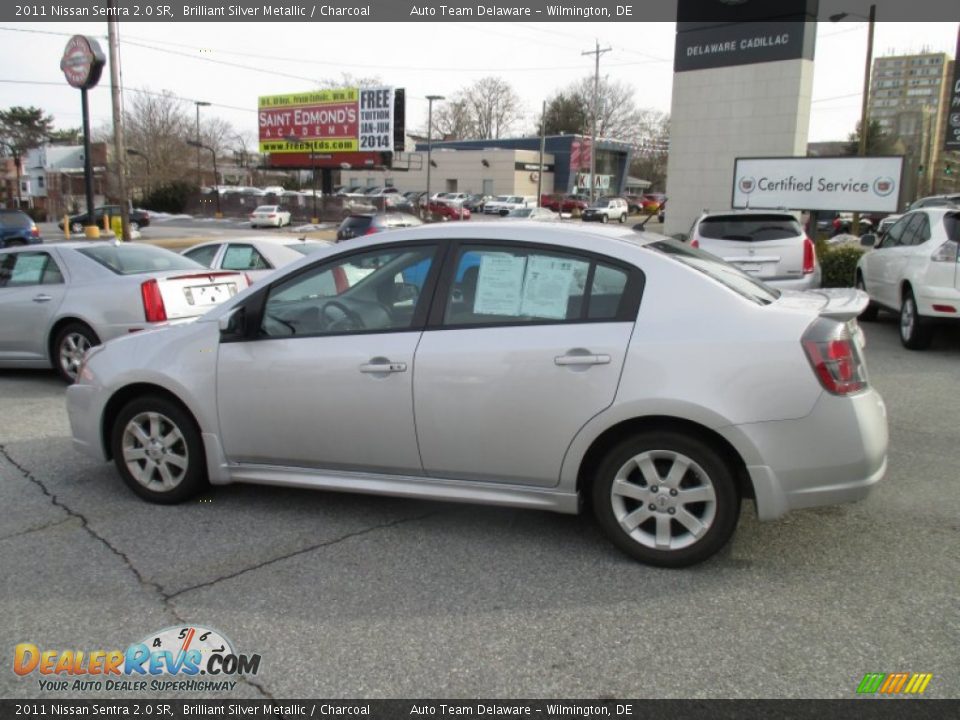 2011 Nissan Sentra 2.0 SR Brilliant Silver Metallic / Charcoal Photo #8