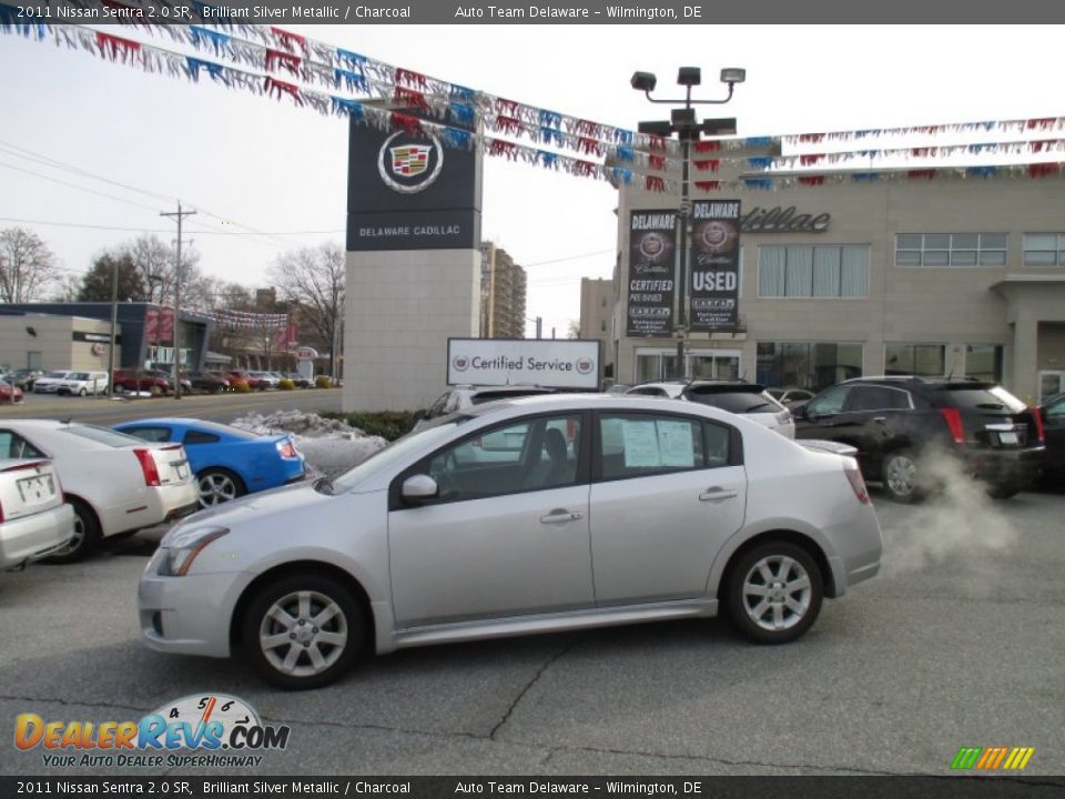 2011 Nissan Sentra 2.0 SR Brilliant Silver Metallic / Charcoal Photo #27