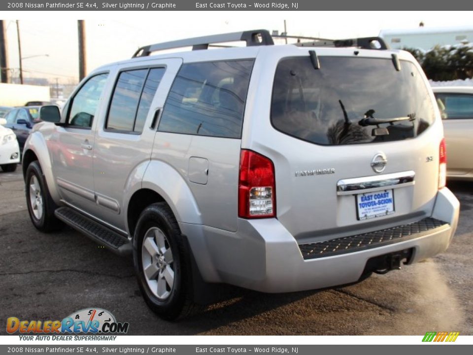2008 Nissan Pathfinder SE 4x4 Silver Lightning / Graphite Photo #4