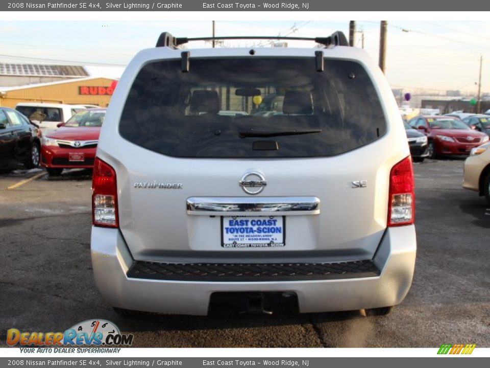 2008 Nissan Pathfinder SE 4x4 Silver Lightning / Graphite Photo #5