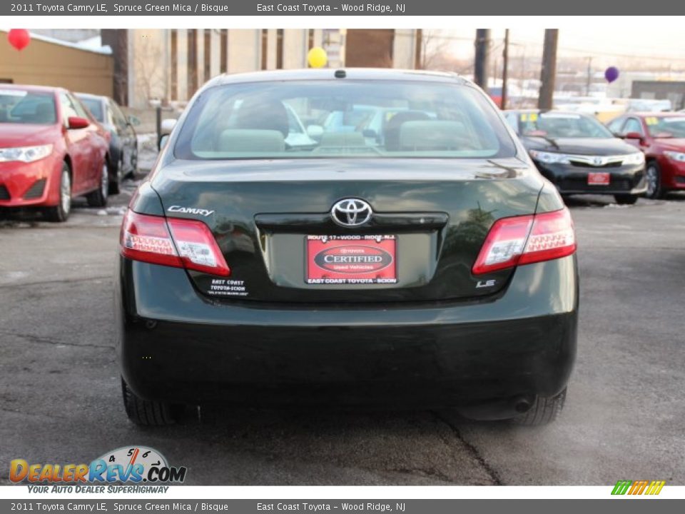 2011 Toyota Camry LE Spruce Green Mica / Bisque Photo #5