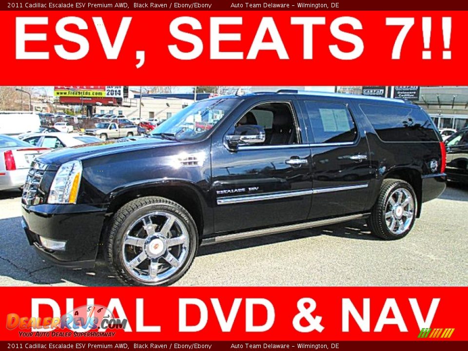 2011 Cadillac Escalade ESV Premium AWD Black Raven / Ebony/Ebony Photo #1
