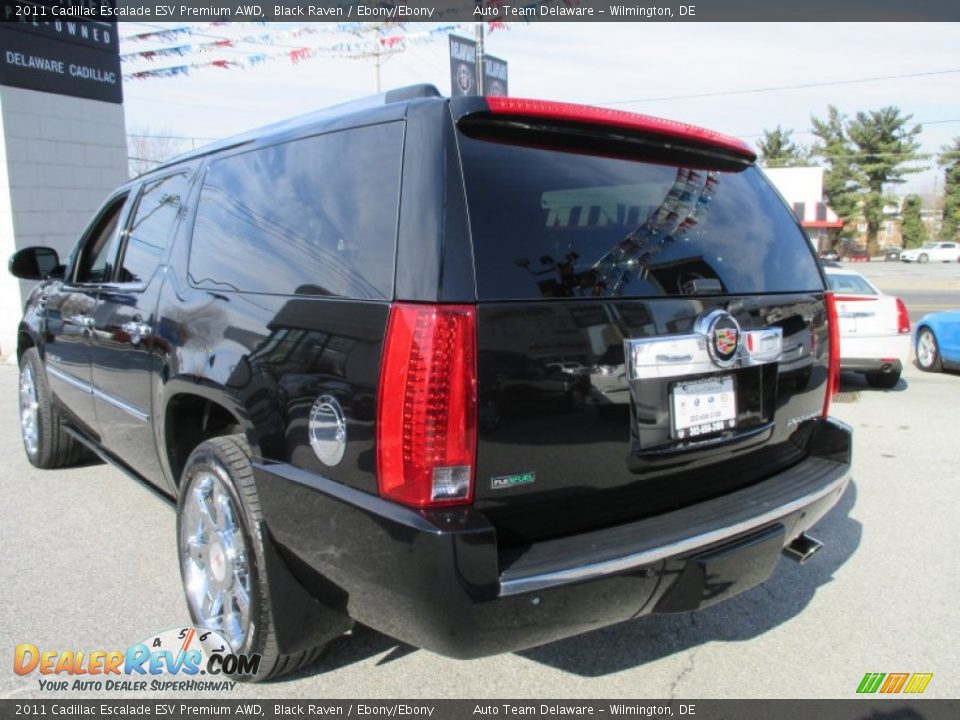 2011 Cadillac Escalade ESV Premium AWD Black Raven / Ebony/Ebony Photo #4