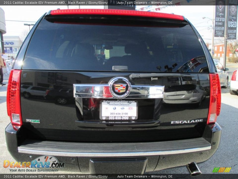 2011 Cadillac Escalade ESV Premium AWD Black Raven / Ebony/Ebony Photo #5