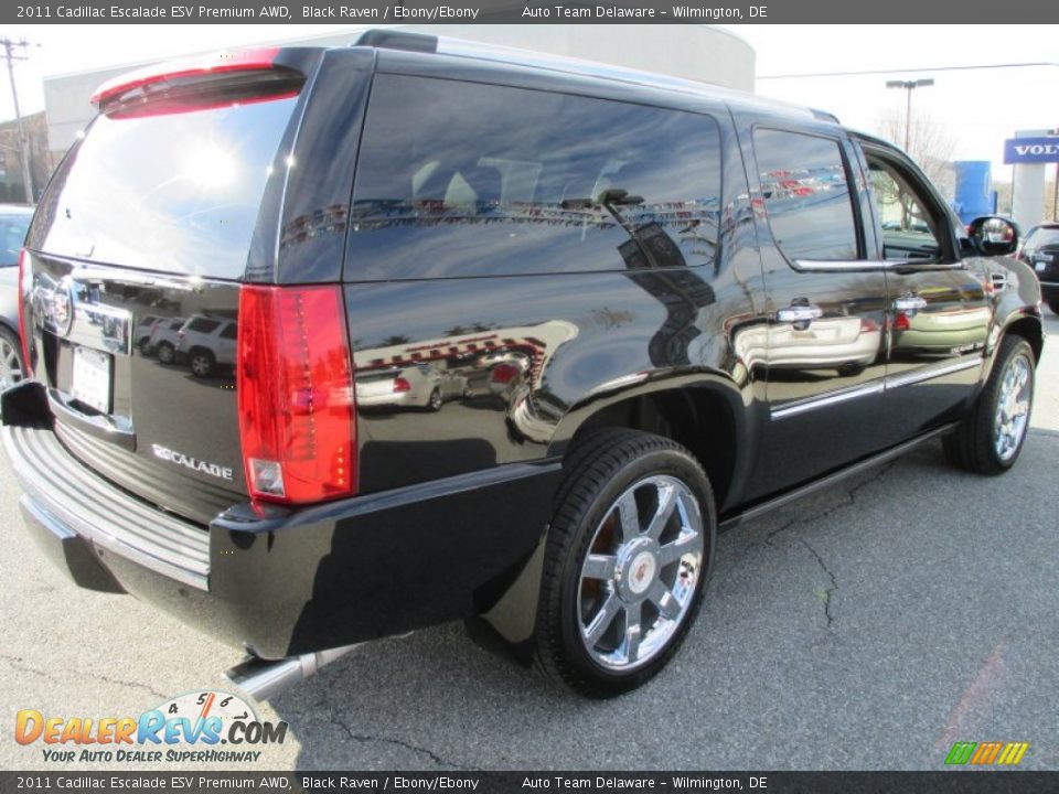 2011 Cadillac Escalade ESV Premium AWD Black Raven / Ebony/Ebony Photo #6