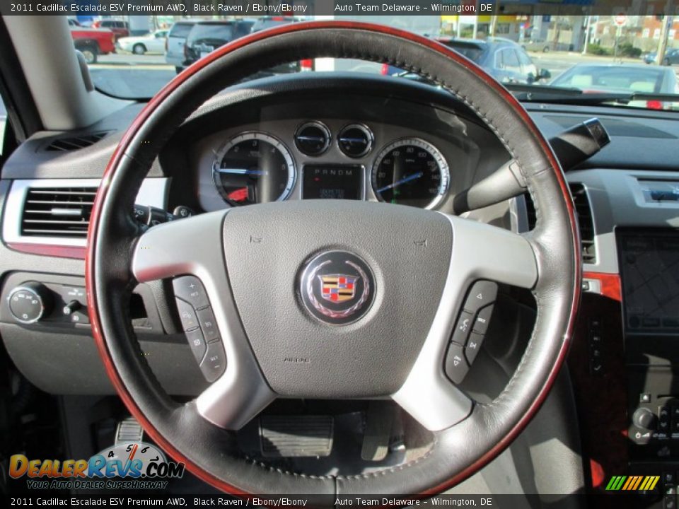2011 Cadillac Escalade ESV Premium AWD Black Raven / Ebony/Ebony Photo #12