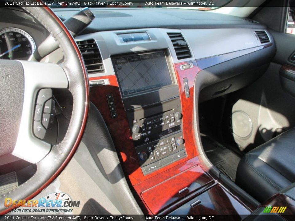 2011 Cadillac Escalade ESV Premium AWD Black Raven / Ebony/Ebony Photo #14