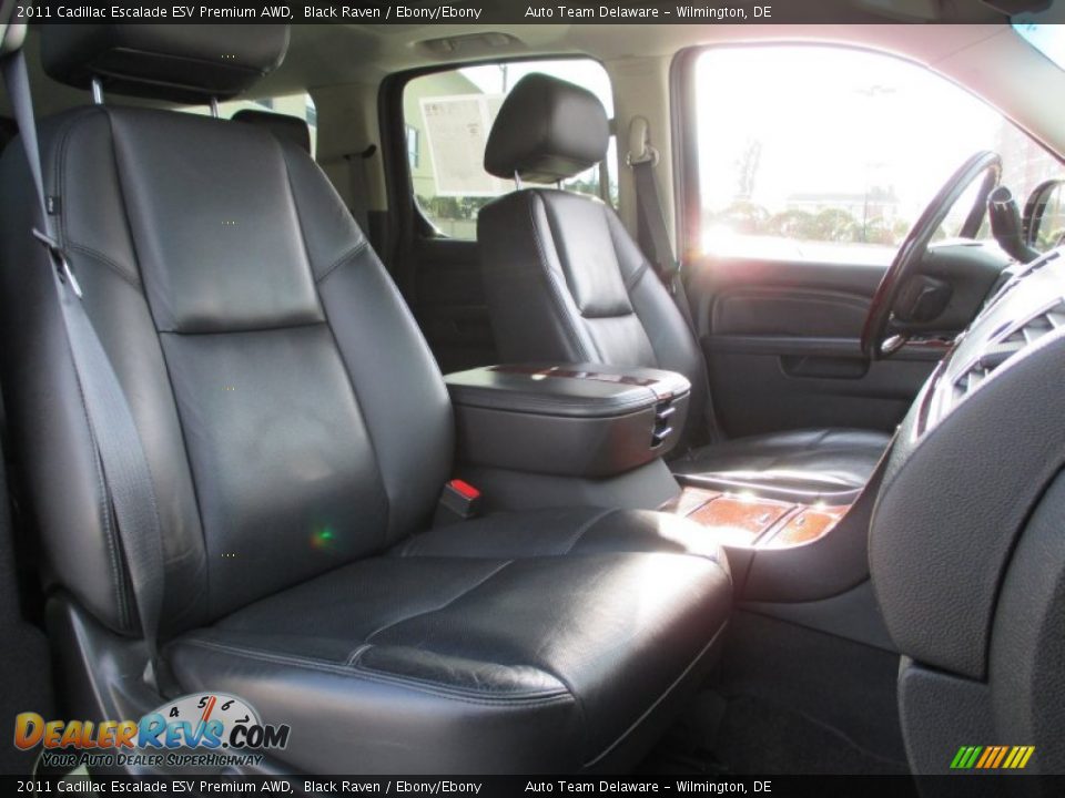 2011 Cadillac Escalade ESV Premium AWD Black Raven / Ebony/Ebony Photo #17