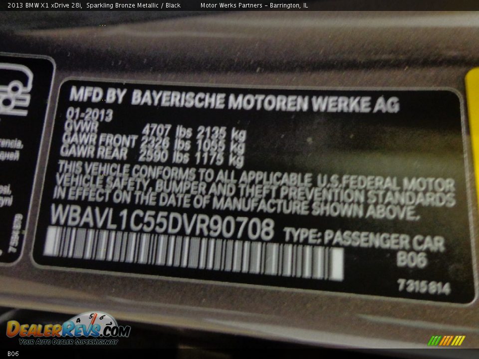 BMW Color Code B06 Sparkling Bronze Metallic