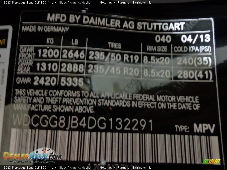 2013 Mercedes-Benz GLK 350 4Matic Black / Almond/Mocha Photo #19