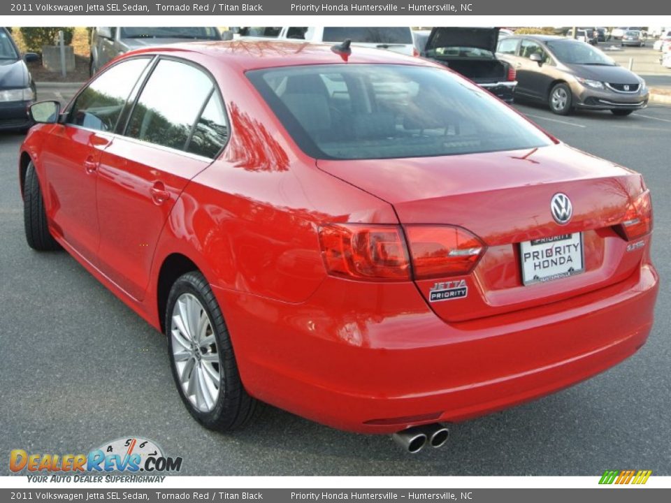 2011 Volkswagen Jetta SEL Sedan Tornado Red / Titan Black Photo #5