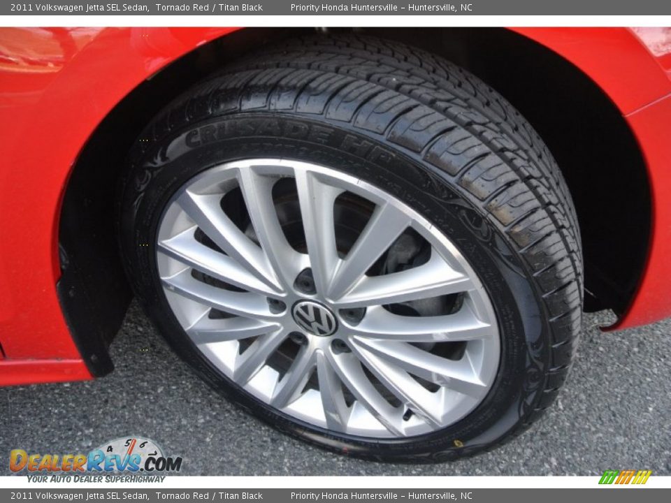 2011 Volkswagen Jetta SEL Sedan Tornado Red / Titan Black Photo #24