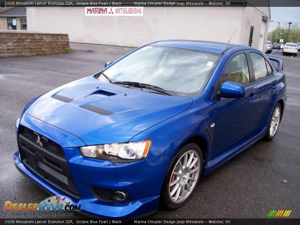 2008 Mitsubishi Lancer Evolution GSR Octane Blue Pearl / Black Photo #1