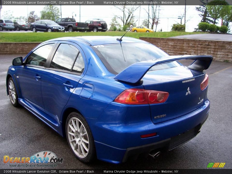 2008 Mitsubishi Lancer Evolution GSR Octane Blue Pearl / Black Photo #10