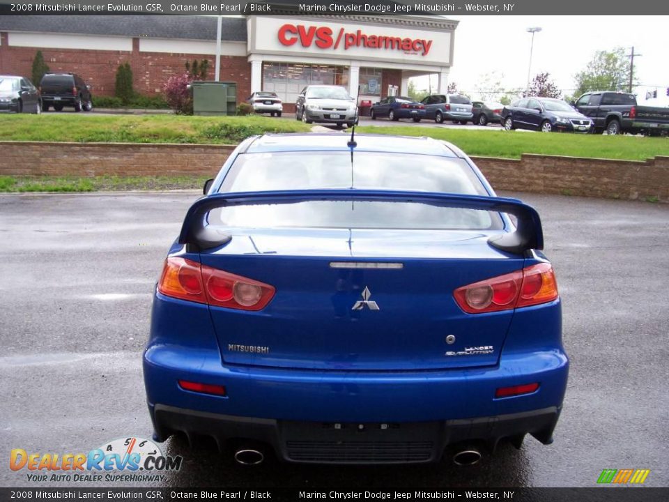 2008 Mitsubishi Lancer Evolution GSR Octane Blue Pearl / Black Photo #11