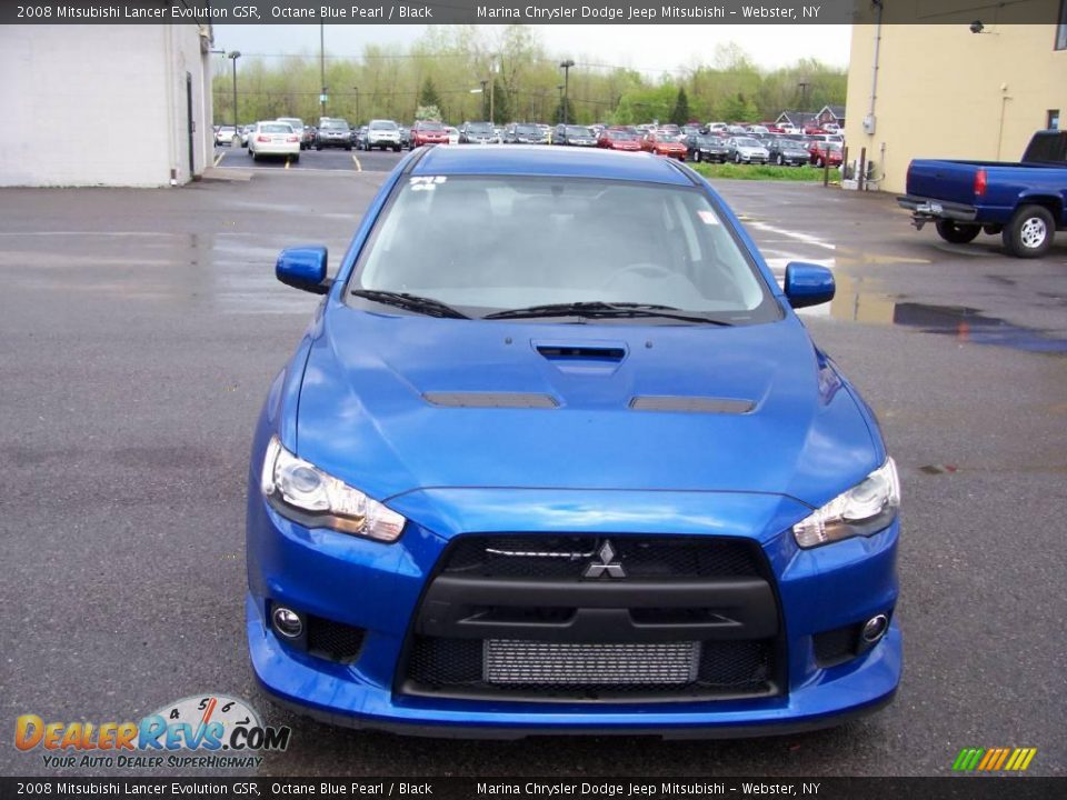 2008 Mitsubishi Lancer Evolution GSR Octane Blue Pearl / Black Photo #15