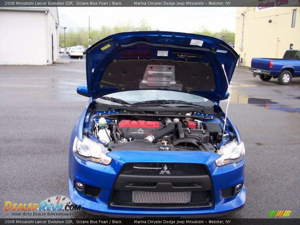 2008 Mitsubishi Lancer Evolution GSR Octane Blue Pearl / Black Photo #16