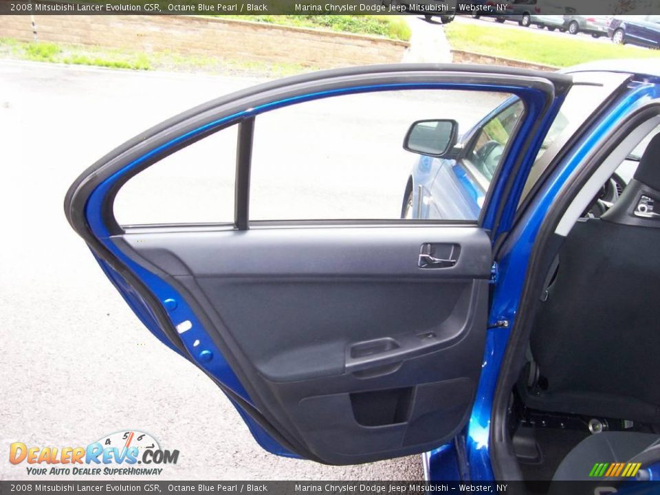 2008 Mitsubishi Lancer Evolution GSR Octane Blue Pearl / Black Photo #19