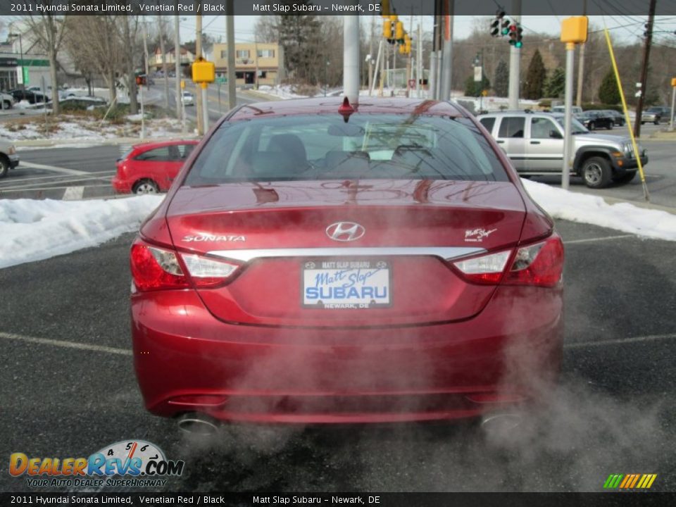 2011 Hyundai Sonata Limited Venetian Red / Black Photo #7