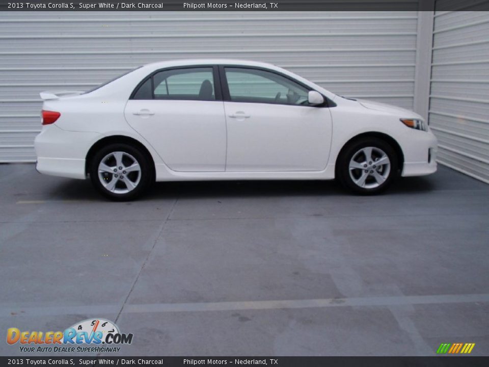 2013 Toyota Corolla S Super White / Dark Charcoal Photo #3