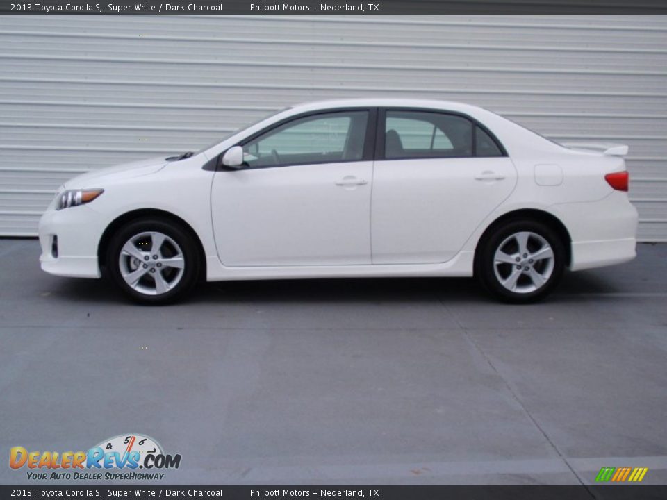 2013 Toyota Corolla S Super White / Dark Charcoal Photo #7