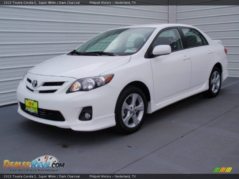 2013 Toyota Corolla S Super White / Dark Charcoal Photo #8