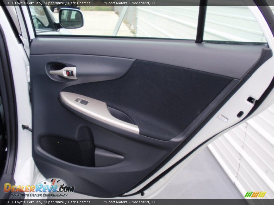 2013 Toyota Corolla S Super White / Dark Charcoal Photo #26