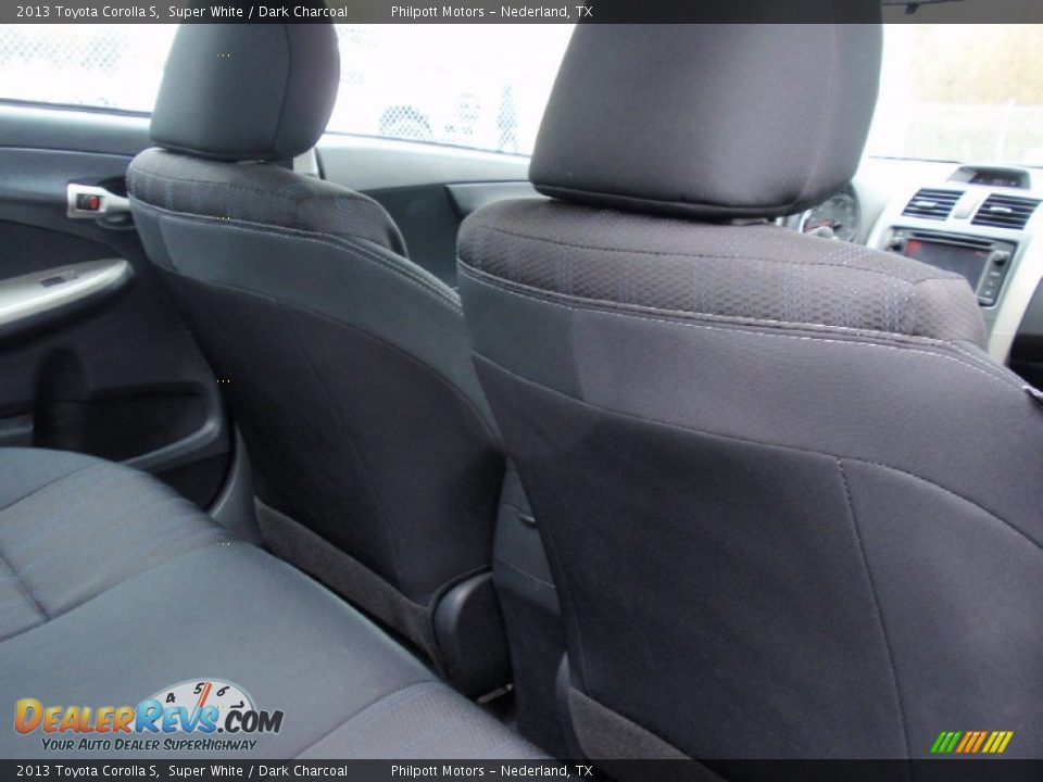 2013 Toyota Corolla S Super White / Dark Charcoal Photo #27