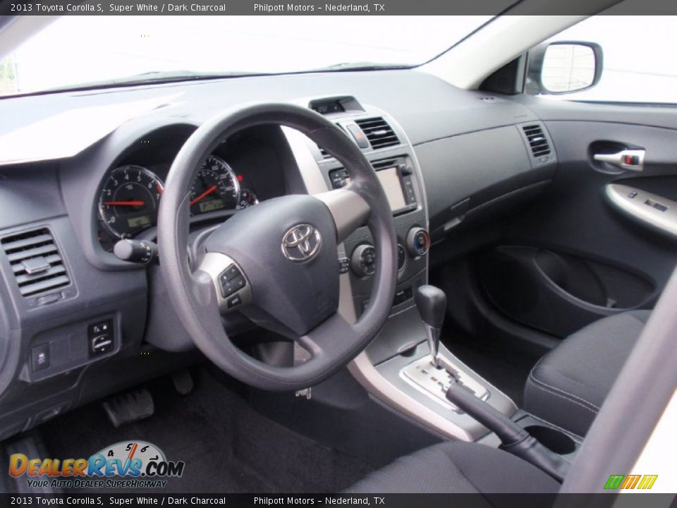 2013 Toyota Corolla S Super White / Dark Charcoal Photo #35