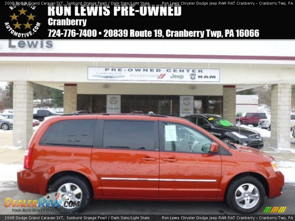 2008 Dodge Grand Caravan SXT Sunburst Orange Pearl / Dark Slate/Light Shale Photo #1