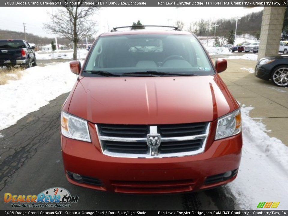 2008 Dodge Grand Caravan SXT Sunburst Orange Pearl / Dark Slate/Light Shale Photo #3