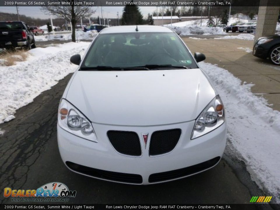 2009 Pontiac G6 Sedan Summit White / Light Taupe Photo #3