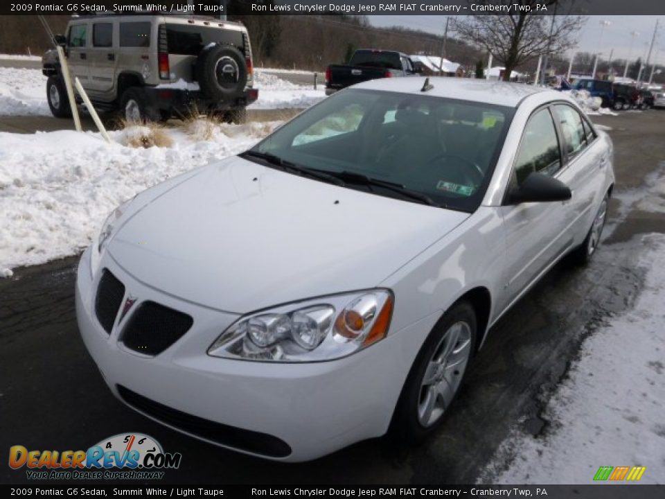 2009 Pontiac G6 Sedan Summit White / Light Taupe Photo #4