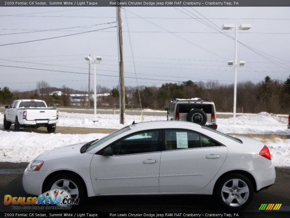2009 Pontiac G6 Sedan Summit White / Light Taupe Photo #5