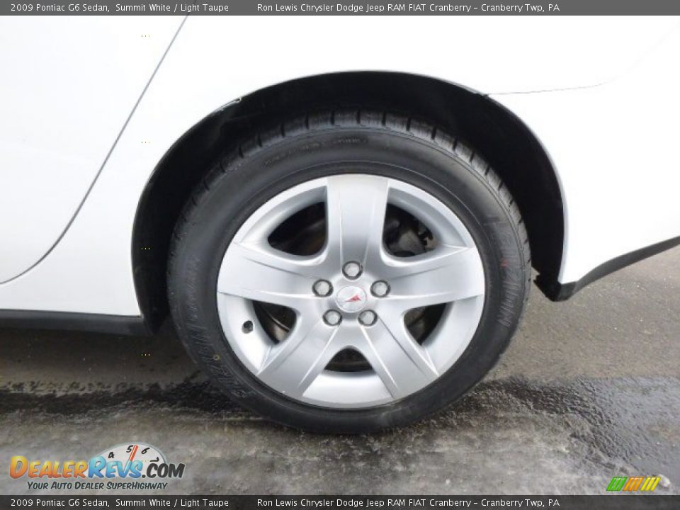 2009 Pontiac G6 Sedan Summit White / Light Taupe Photo #9