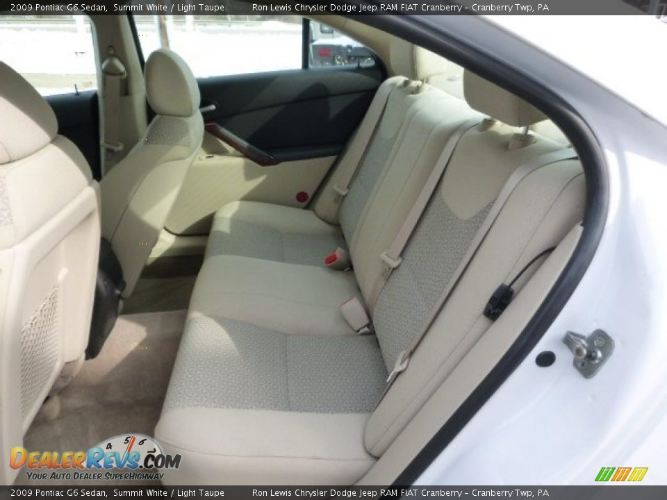 2009 Pontiac G6 Sedan Summit White / Light Taupe Photo #12