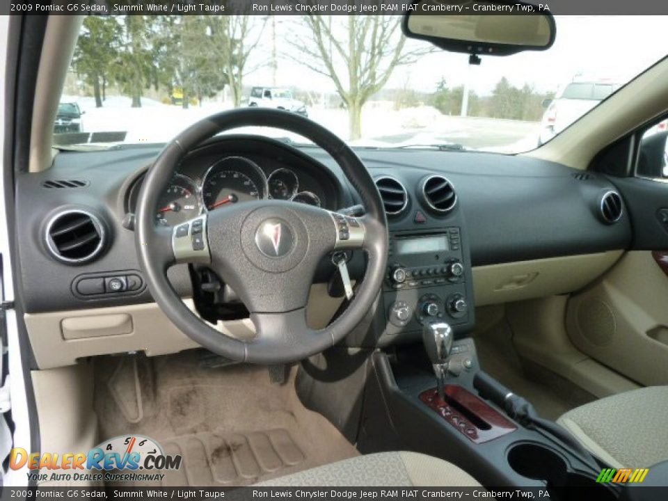 2009 Pontiac G6 Sedan Summit White / Light Taupe Photo #14